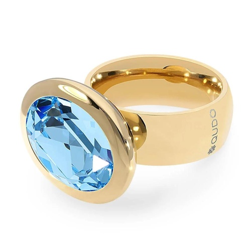 Кольцо Qudo TIVOLA big G aquamarine  17.8 мм, 632009/17.8 BL/G фото 3